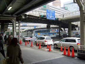A tangle of roads and over/underpasses outside Osaka Station