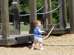 Everly plays at the park
