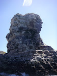 Sea stack. Limestone north of Santa Cruz.