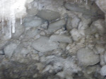 Interesting to see the smaller chunks of ice and snow that make up the underside of the snow caves and cliffs. It looks like glacial till doesn't it? http://keithwikle.com