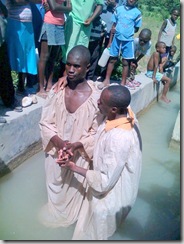 Antonio in Haiti - Baptism - February 2009