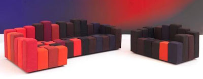 do lo rez modular sofa ron arad moroso2 Sofá y alfombra pixelizadas de Ron Arad