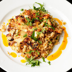 Vegan: Brussels Sprout Fried Rice with Crispy Cauliflower