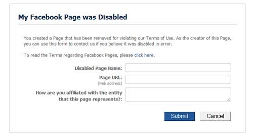 Facebook-Page-removed-Form