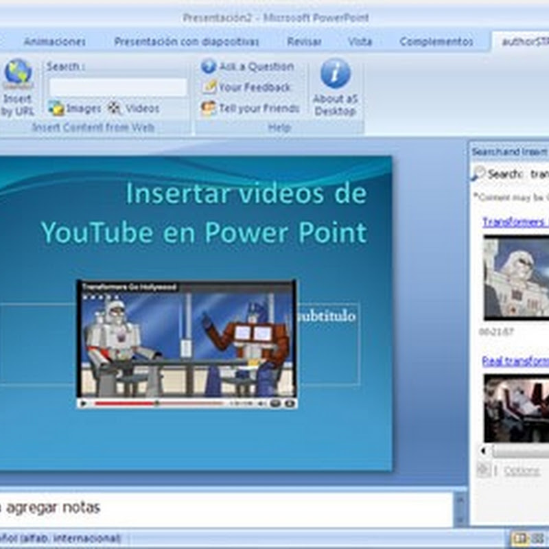 Inserta vídeos de Youtube en PowerPoint