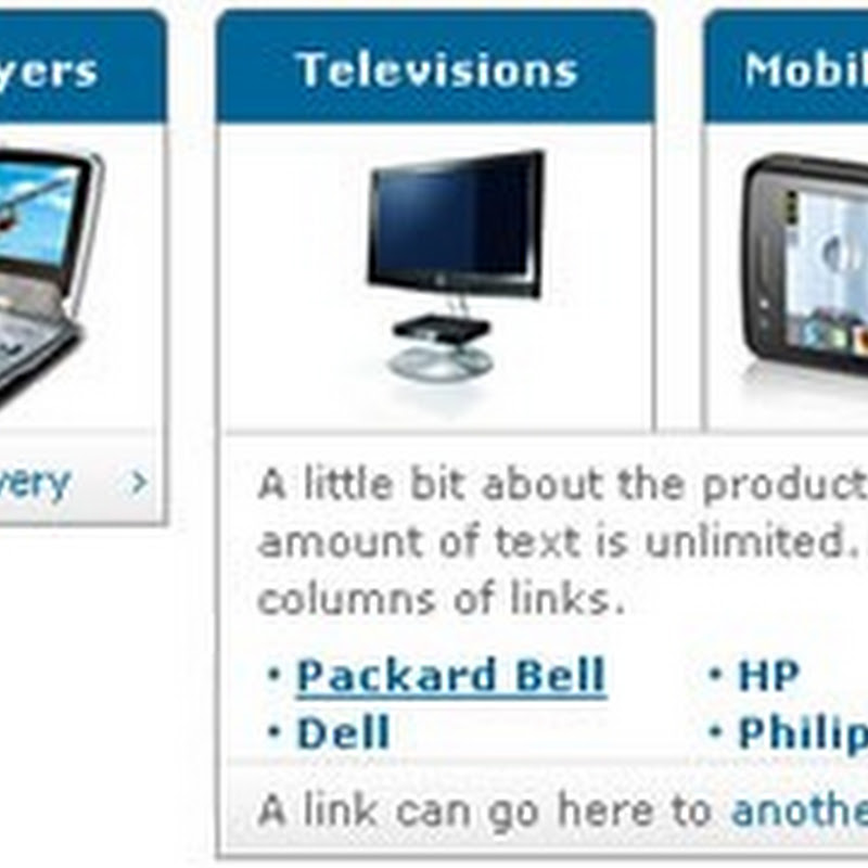 Menu lista (columnas e imagen) desplegable con CSS