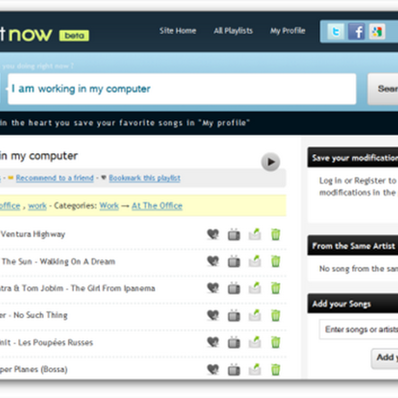 PlaylistNow, la música adecuada para cada momento