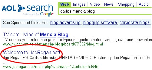 AOL Search Results for Carlos Mencia Blog