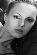 Naked By - Lenka in Black & White Sofa
