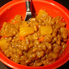 Baked Beans Sweet and Spicy With Pineapple