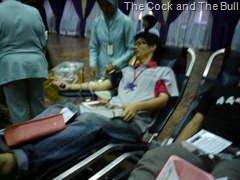 Donates blood