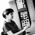 Bendix G-15 punched card and tabulator coupler