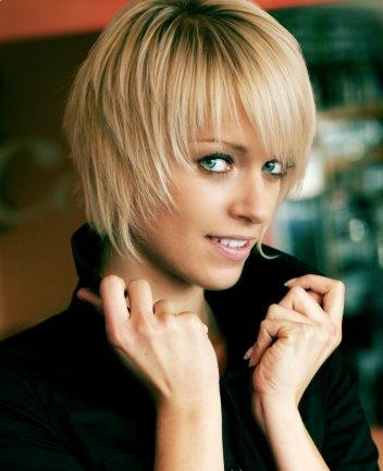 cute short blonde haircut for women
