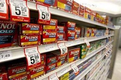 Boxes of tylenol.