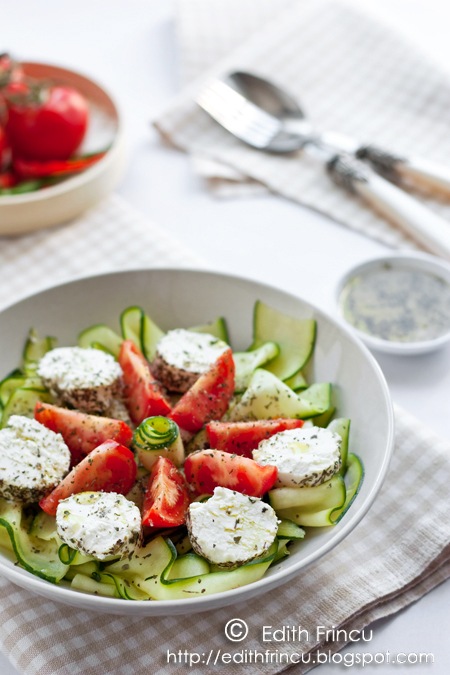 salata de dovlecei cu branza de capra 1