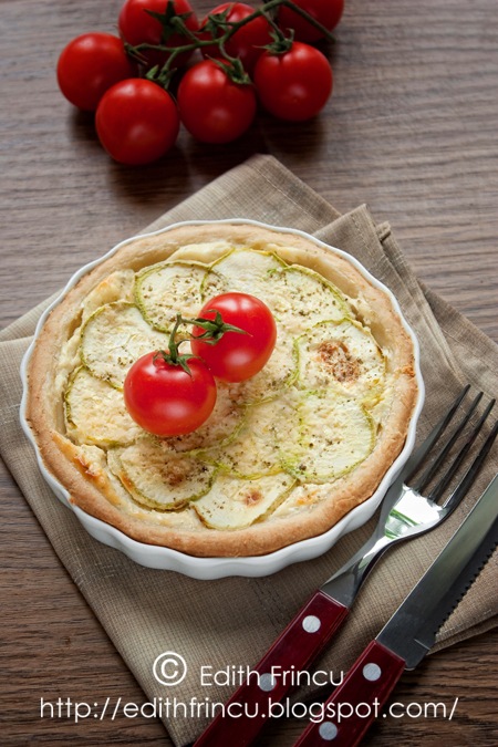 tarta cu branza si dovlecei