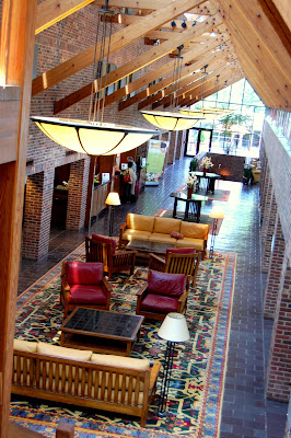 This is what the lobby of the hotel looks like.