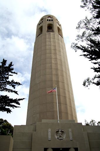 Heres Coit Tower on a foggy day.