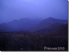 fog on mountains