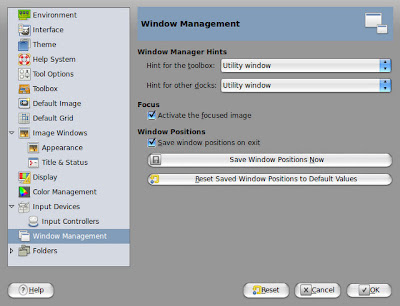 Seting Window di Gimp