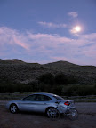 Back at the car in the moonlight