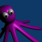 My man made this for me when he was learning about 3D modeling.  I call it Flipper Baby.  (2006)