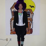 At TheBay on Halloween.  I'm 6'3" in those shoes and I made that bowtie!  And just because someone said it, those are NOT my hips.  I have on a tuxedo jacket and those are its TAILS.  (Oct, 2005)