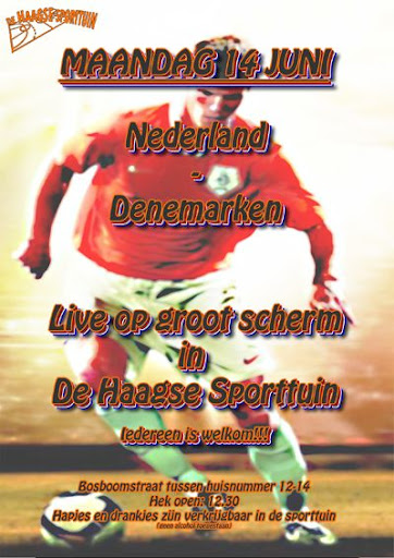 Voetbal kijken in de Haagse Sporttuin