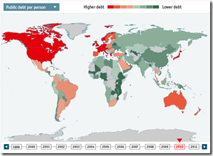 Économist - Public debt per person