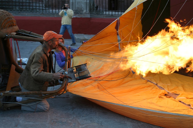 Hot air balloon in San Miguel de Allende