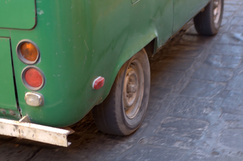 Green VW bus