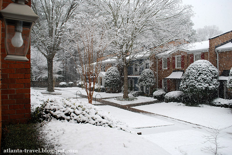Атланта под снегом Atlanta snow