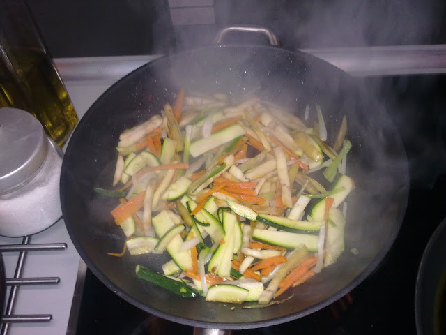 saltear verduras