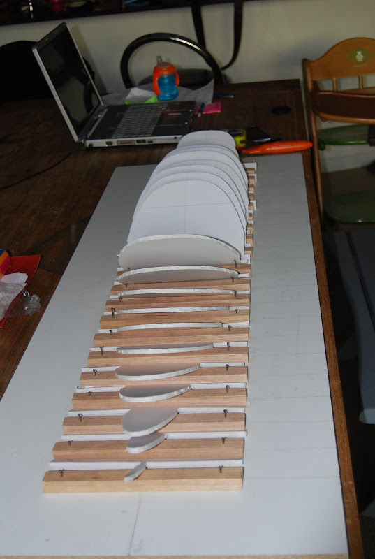 The stations ready for gluing