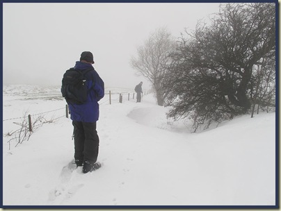 The snowdrifted holloway to the Hanging Gate