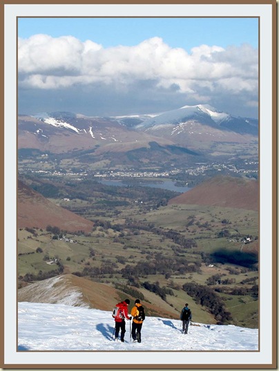 The view towards Keswick from High Snab Bank