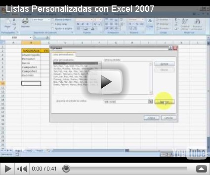 Crear Listas Personalizadas Con Excel 2007 Capacitate