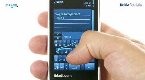 Swype arrives on mobile with Symbian