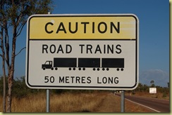 Road Train sign