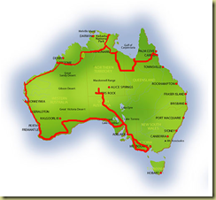 Australia Map Ayers Rock