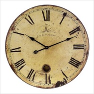 IMAX-Large-Wall-Clock-with-Pendulum-in-Antique-distressed