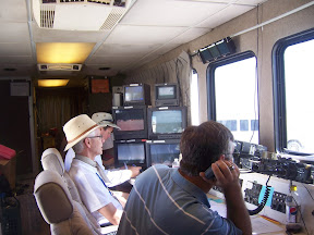 The flight ops crew (back to front) John Kelly, John Piatt, Mike Kapitzke