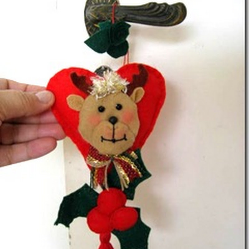 ARTEMELZA - Arte e Artesanato: Enfeite de Natal – para maçaneta de porta |  Christmas ornament - for doorknob.