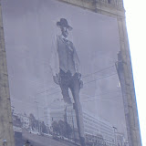 Giant cowboy walks through Warsaw...? Giant cowboy walks through Warsaw...?