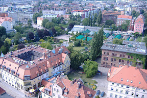 Another view from the top of a Wroclaw church tower