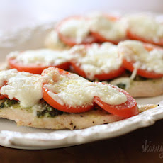 Skinny Chicken Pesto Bake