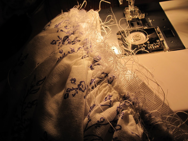 Gathers sewn on to petersham waistband Gathers sewn on to petersham waistband