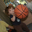 10 months, 27lbs, walking, and playing with full size basketballs