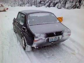 Saab 99 EMS Rally Car at Big White Winter Rally in Kelowna, BC
