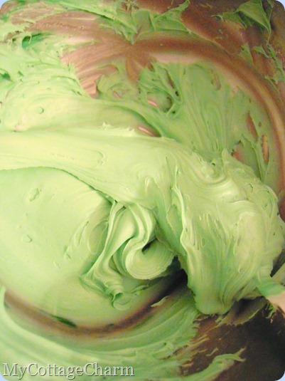 icing with green food coloring